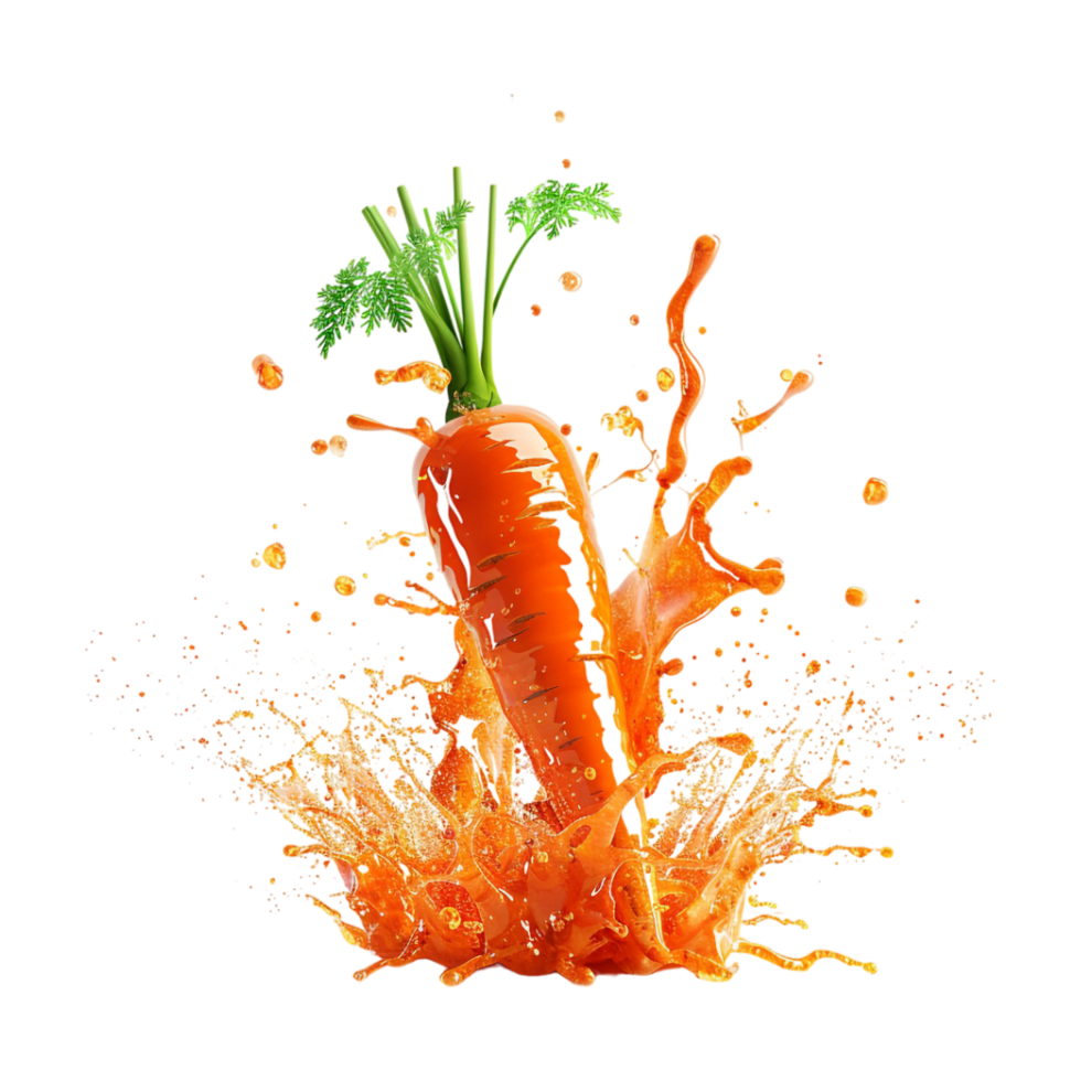 Carrot Splash on Transparent Background png