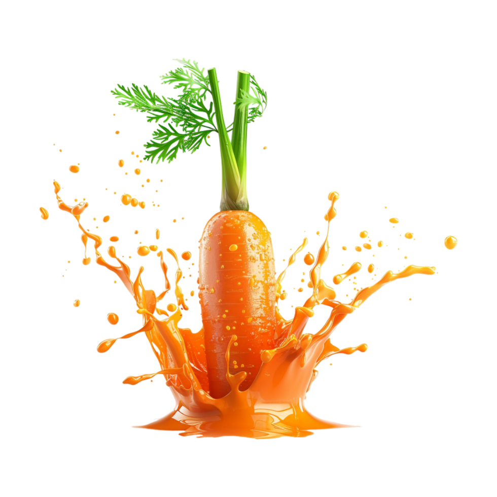 Carrot Splash on Transparent Background png