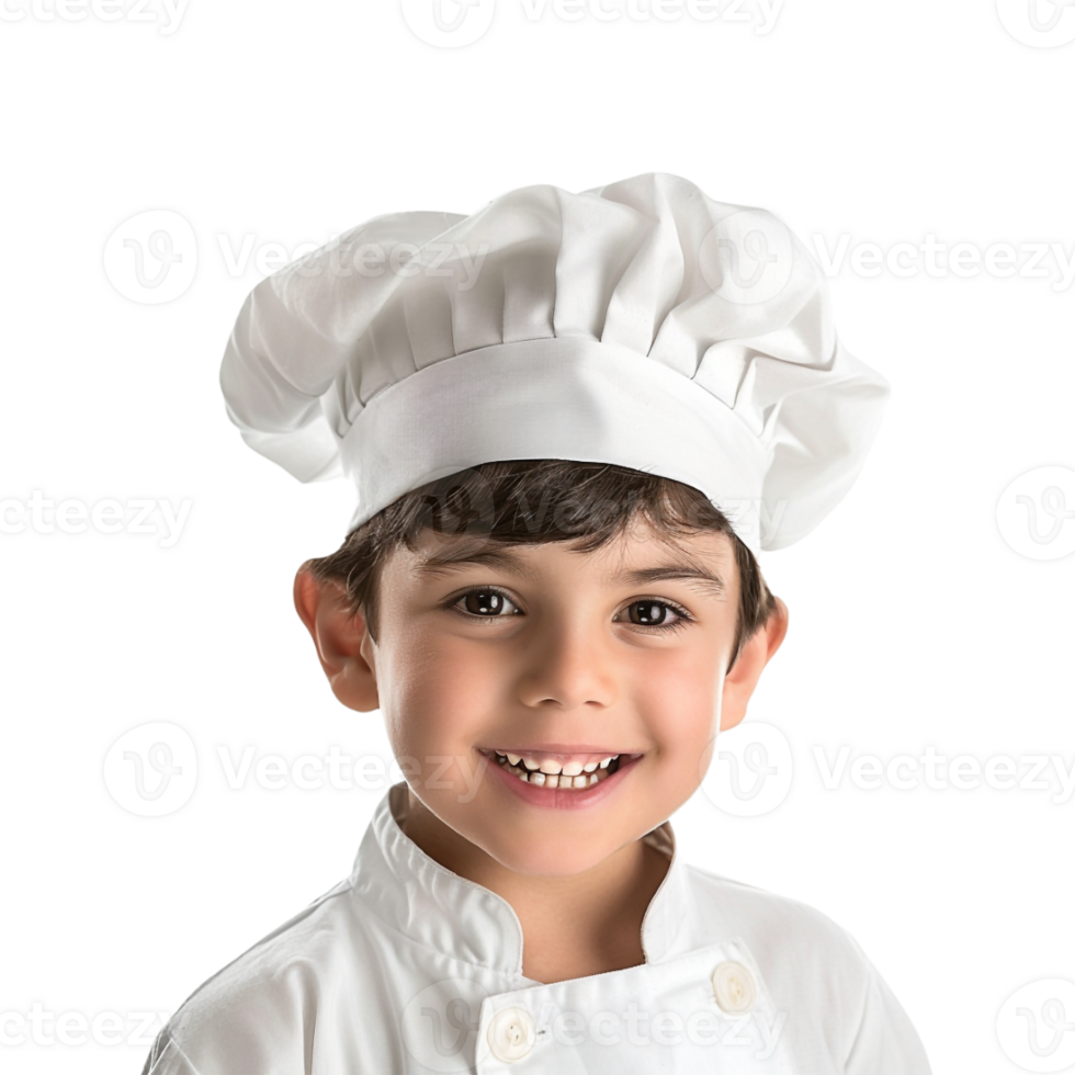 Little Boy Chef on Transparent Background png