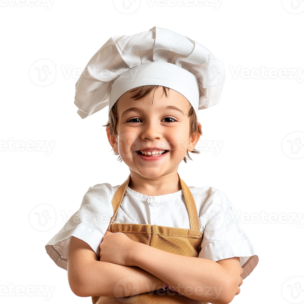Little Boy Chef on Transparent Background png