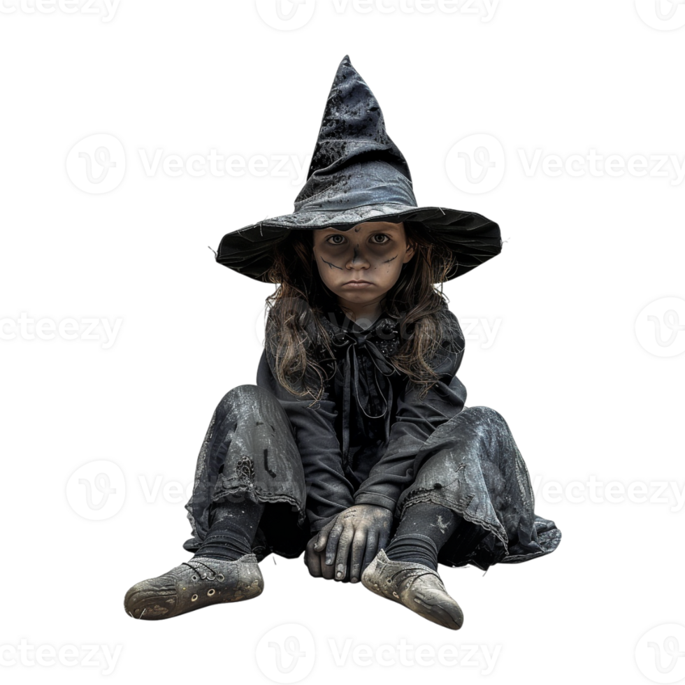 Little Boy in Dracula Dress on Transparent Background png