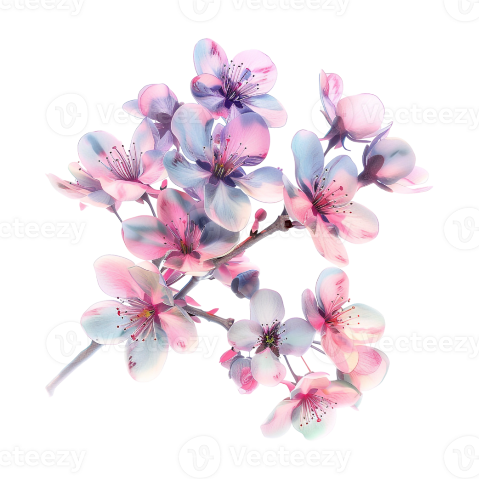Colorful Flower on Transparent Background png