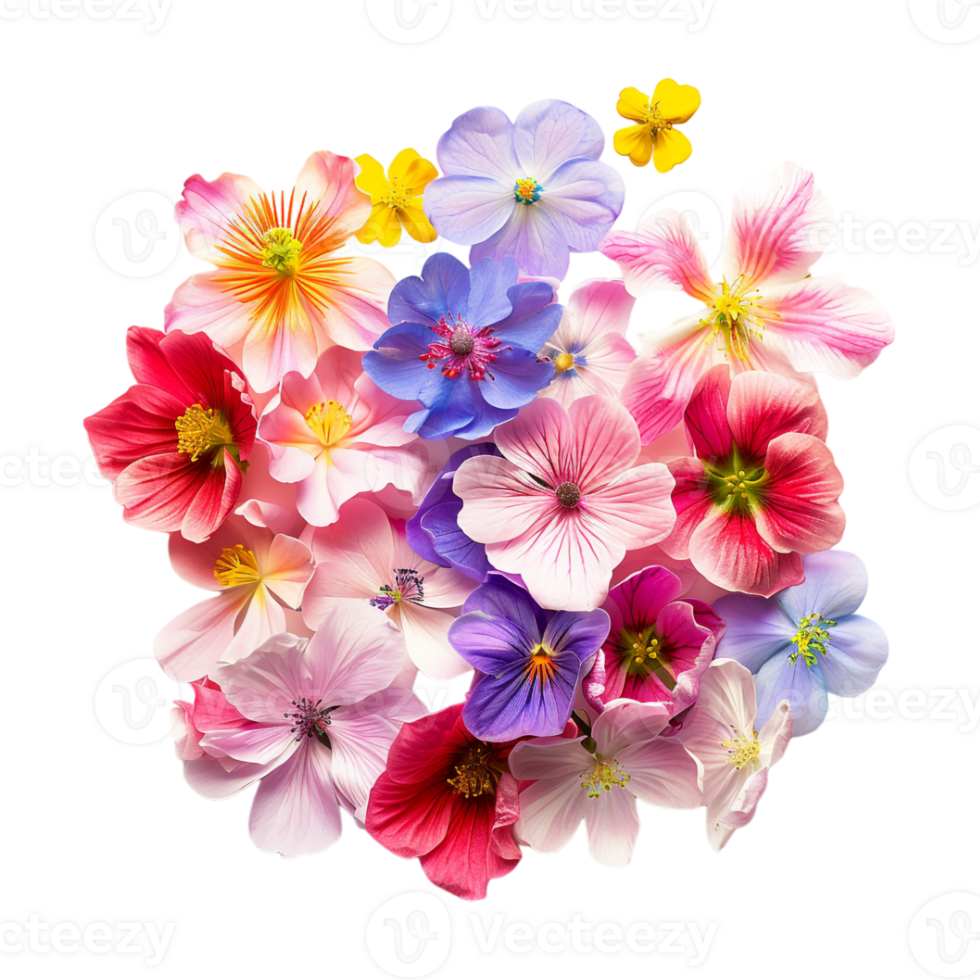 Colorful Flower on Transparent Background png