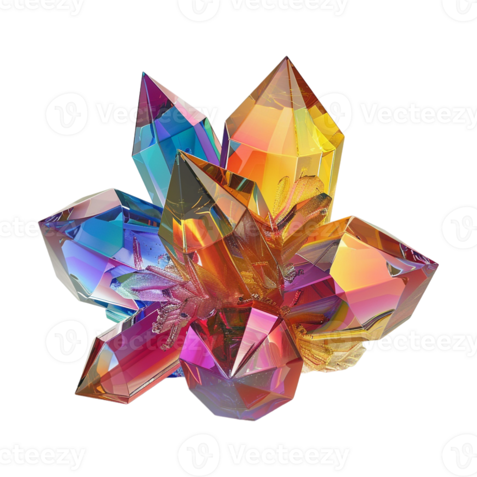Gemstone Crystal on Transparent Background png