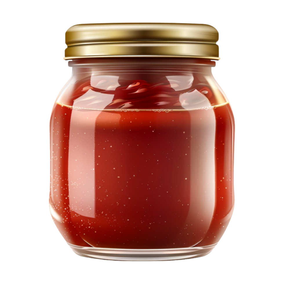 Tomato Ketchup Jar on Transparent Background png