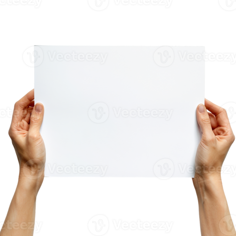 Blank Board in hand on Transparent Background png