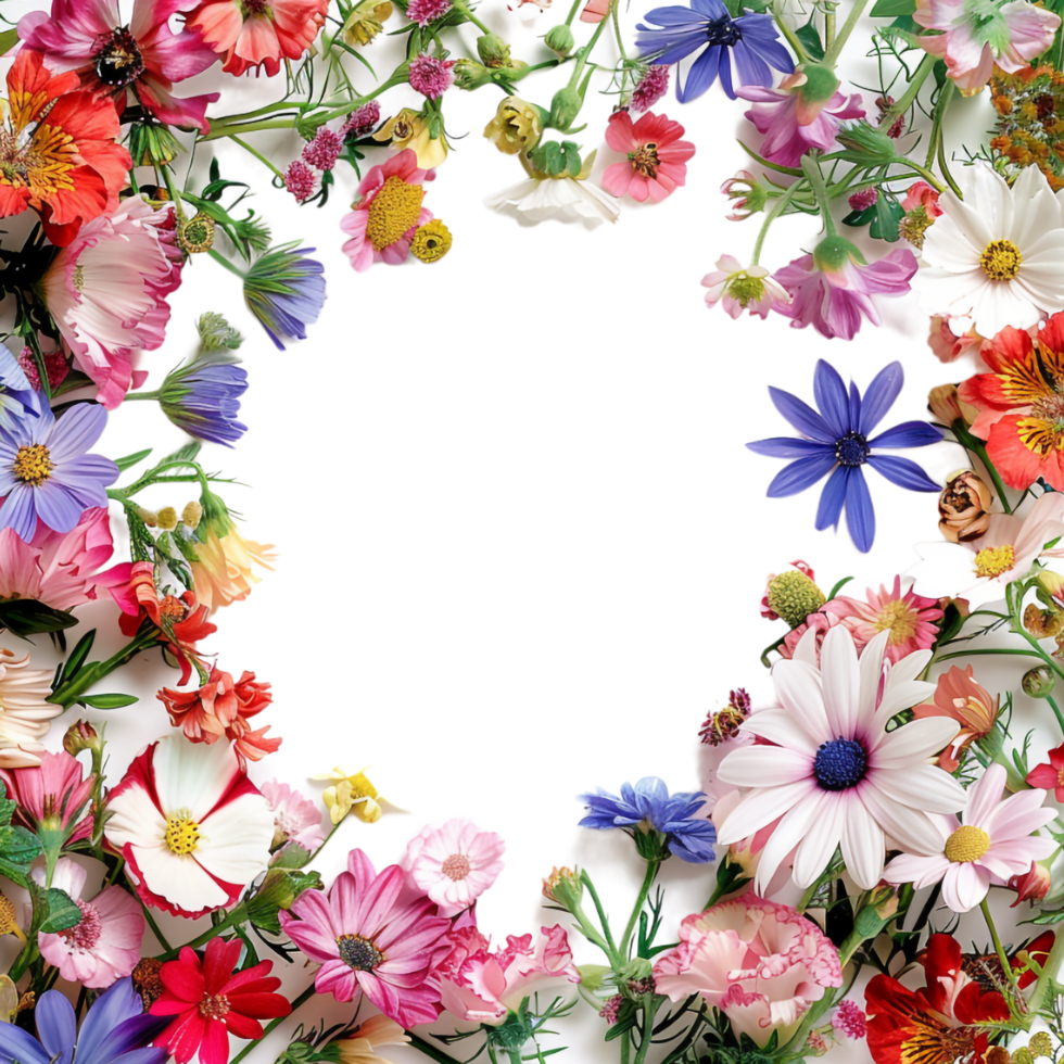 Floral Border on Transparent Background 48563954 PNG