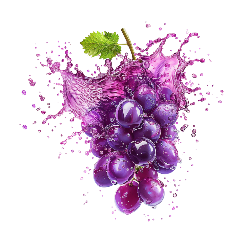 Grapes Explosion on Transparent Background png
