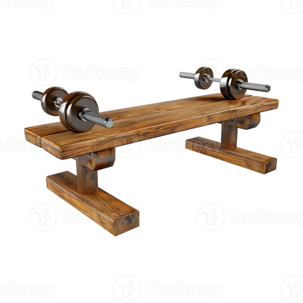 Flat Weight Bench on Transparent Background png