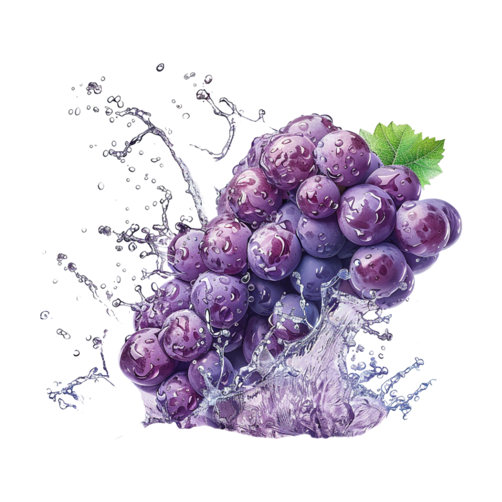 Grapes Explosion on Transparent Background png