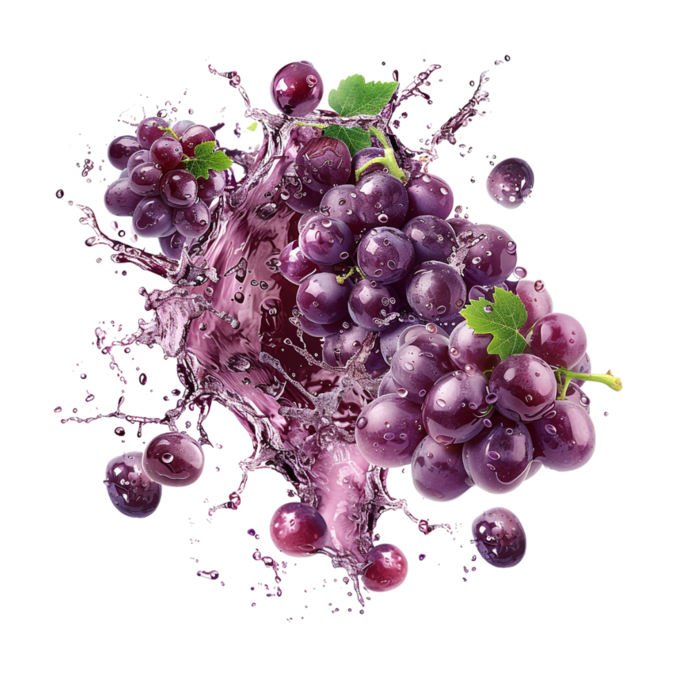 Grapes Explosion on Transparent Background png
