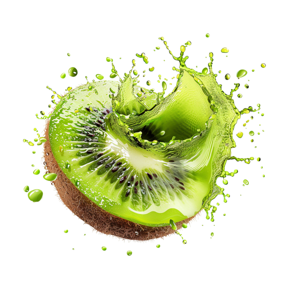 Kiwi Splash on Transparent Background png