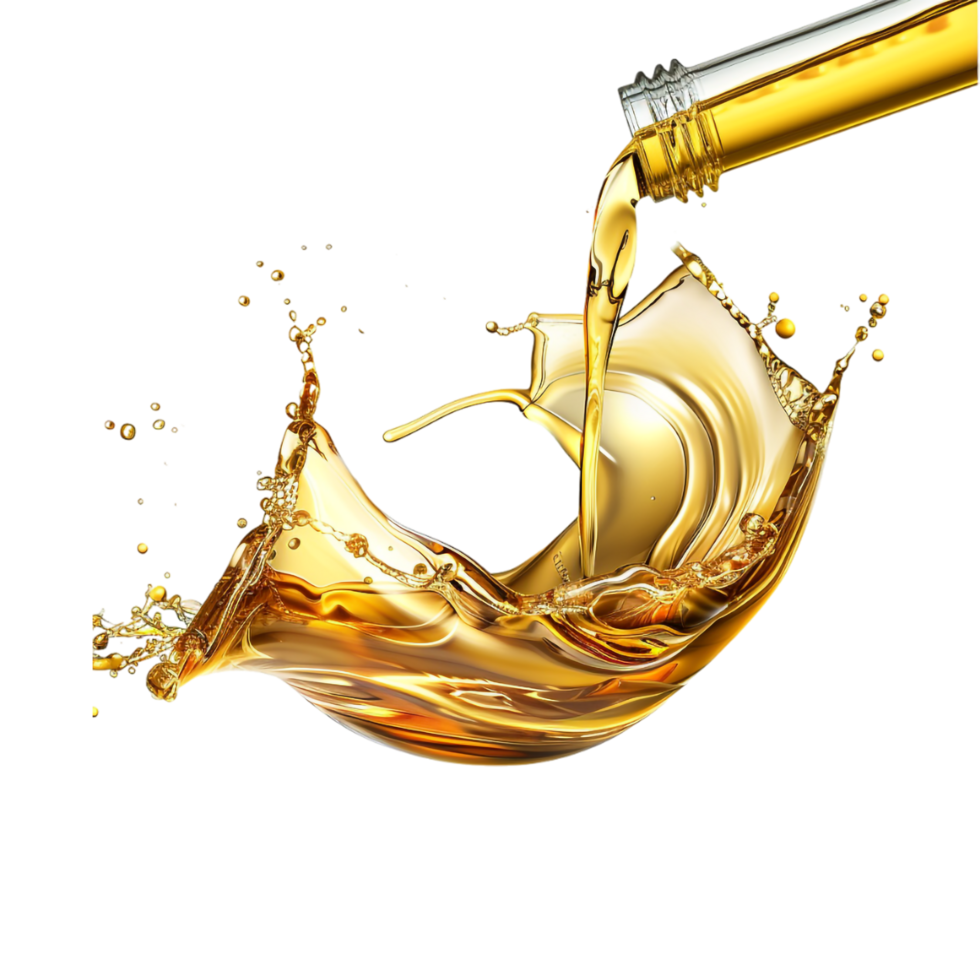 Oil Dripping From Bottle on Transparent Background png