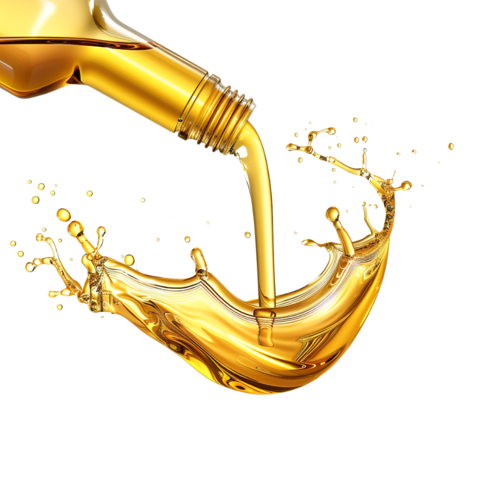 Oil Dripping From Bottle on Transparent Background png