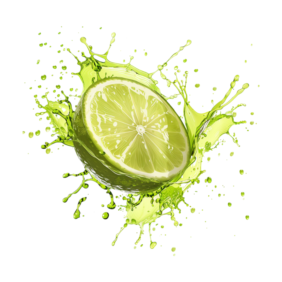 Lemon Splash on Transparent Background png