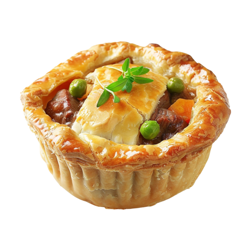 Steak and kidney pie on Transparent Background png