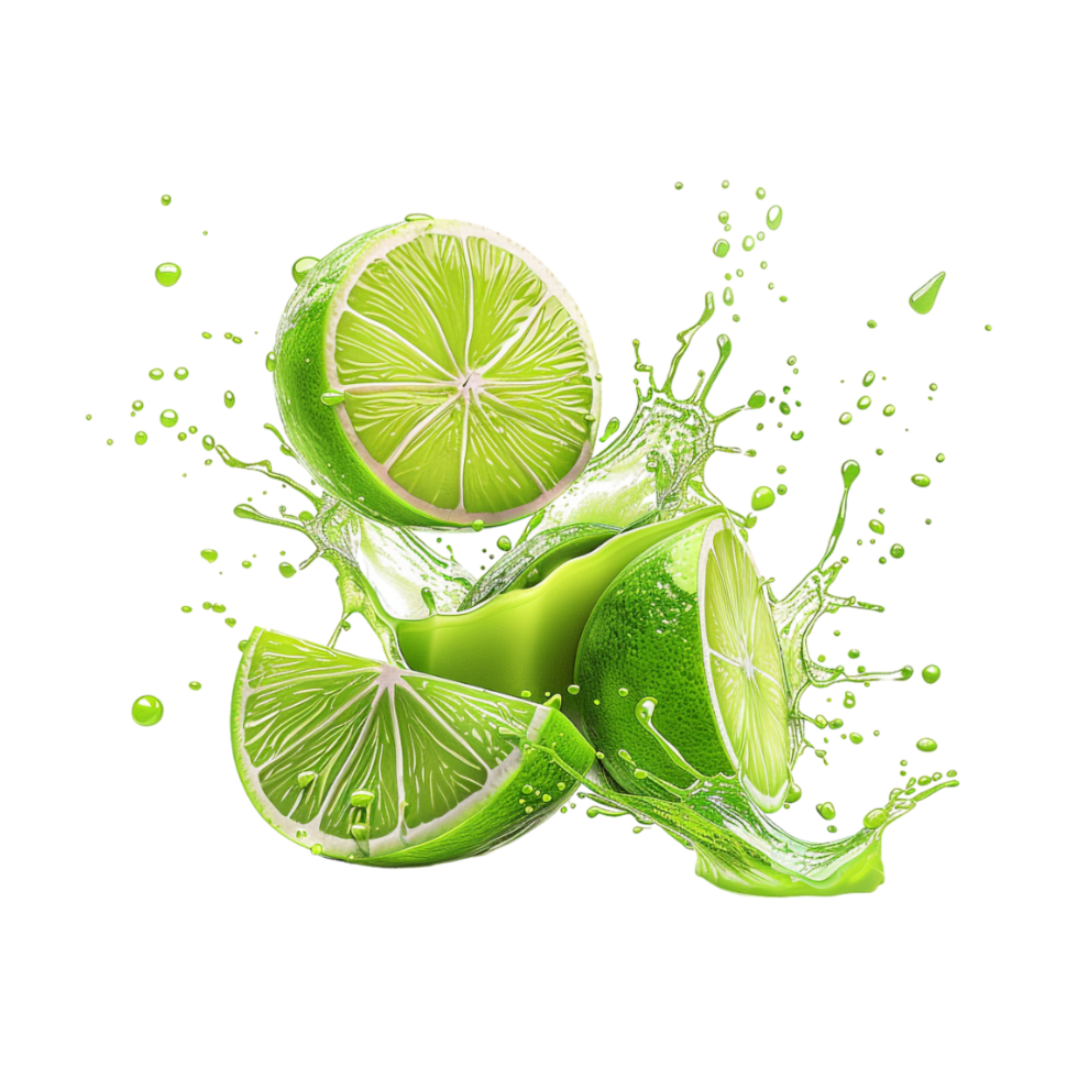 Lemon Splash on Transparent Background png