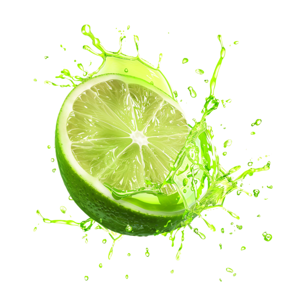 Lemon Splash on Transparent Background png