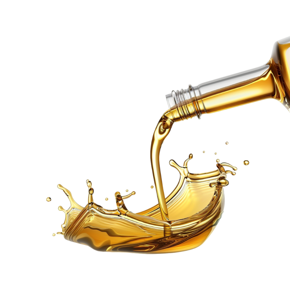 Oil Dripping From Bottle on Transparent Background png