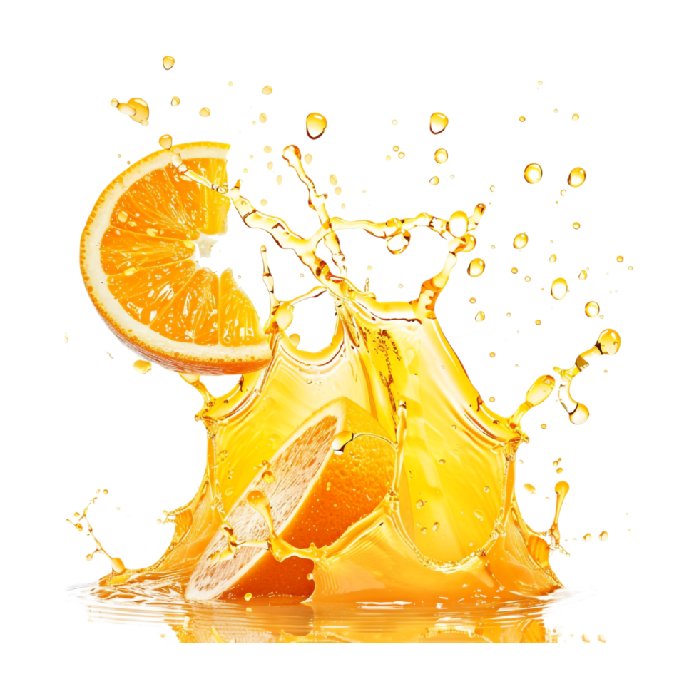 Orange Splash on Transparent Background png