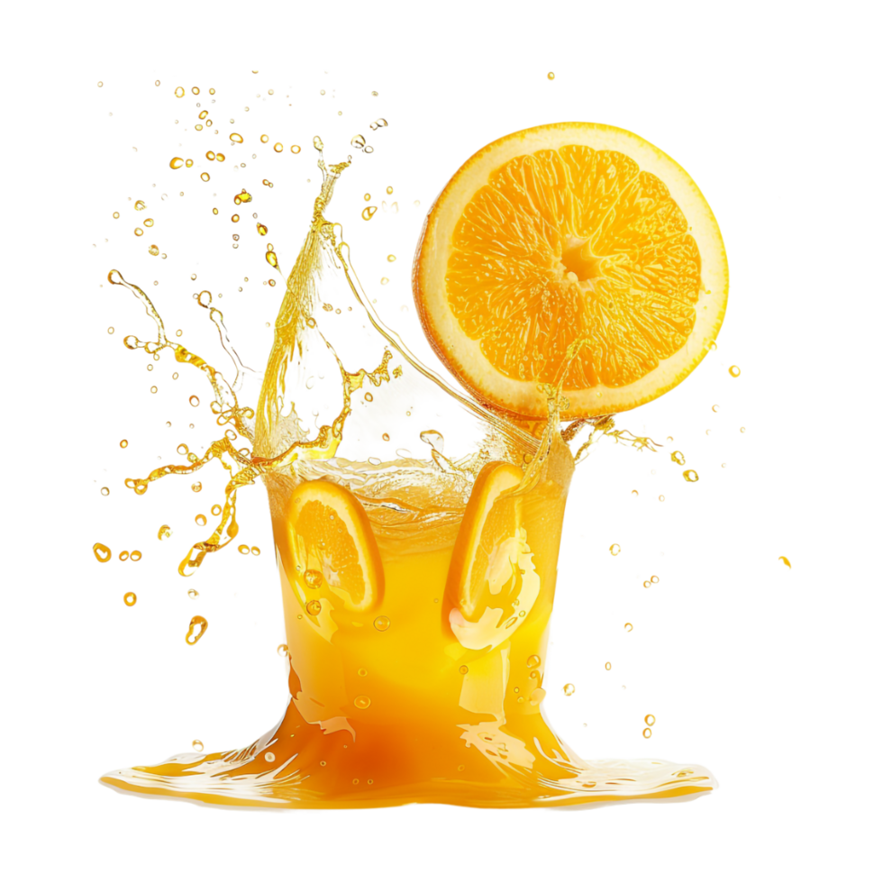 Orange Splash on Transparent Background png