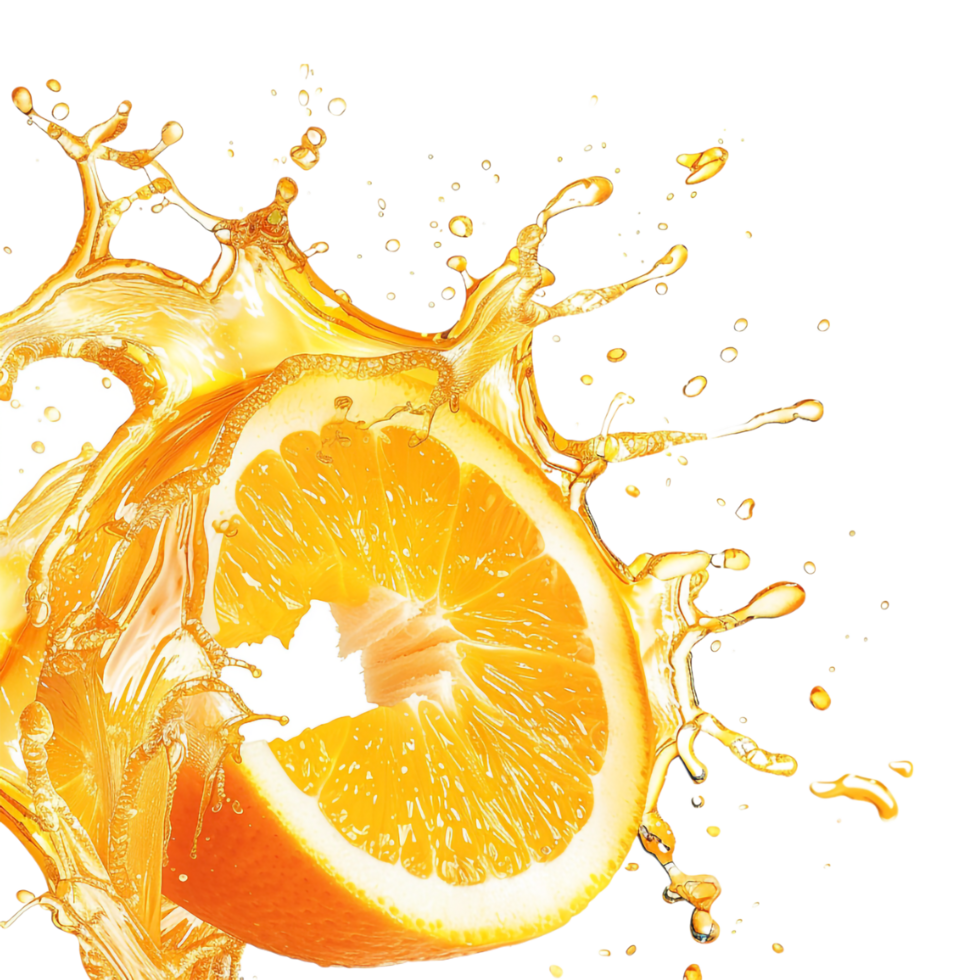Orange Splash on Transparent Background png
