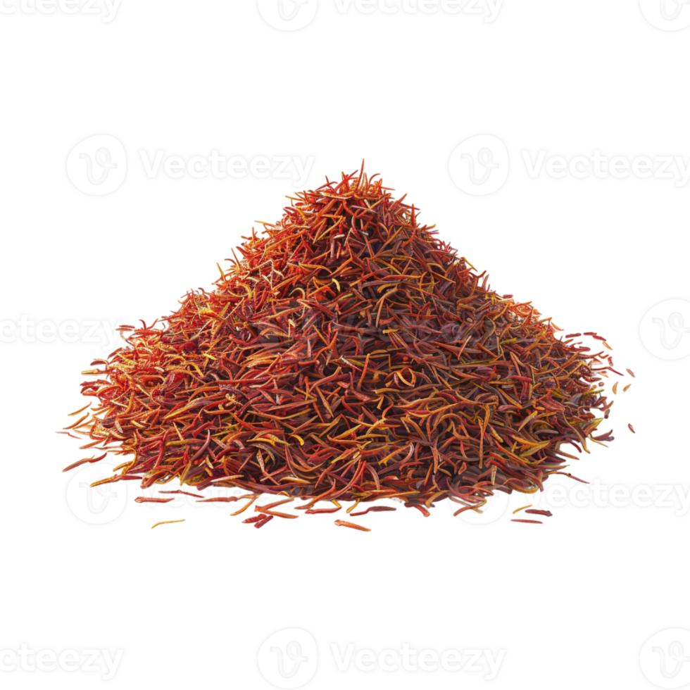 Stack of Red Saffron on Transparent Background png