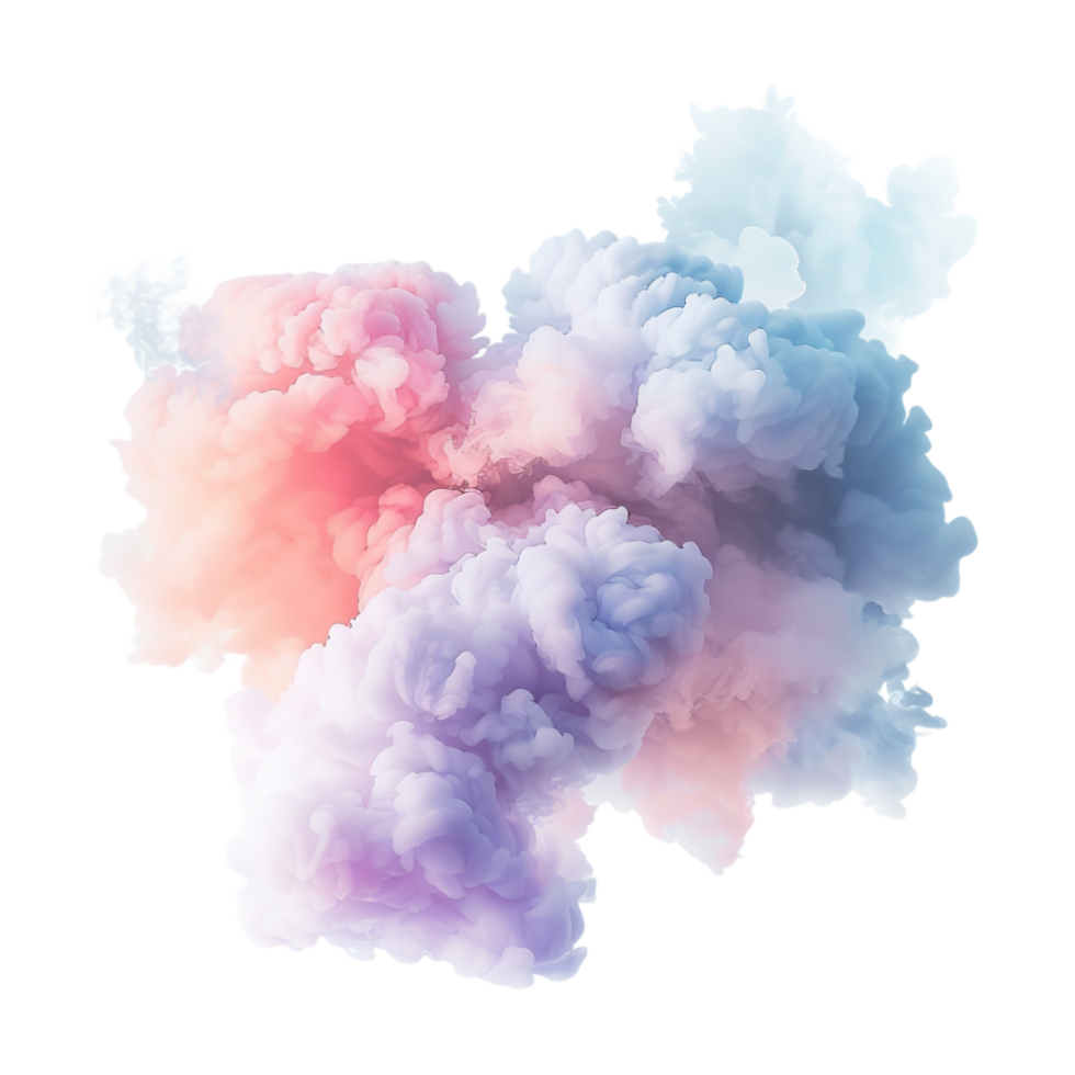 Colorful Cloud on Transparent Background png