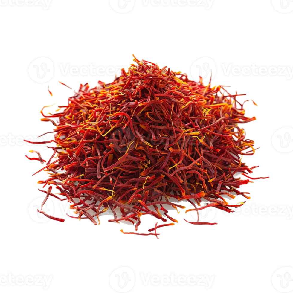 Stack of Red Saffron on Transparent Background png