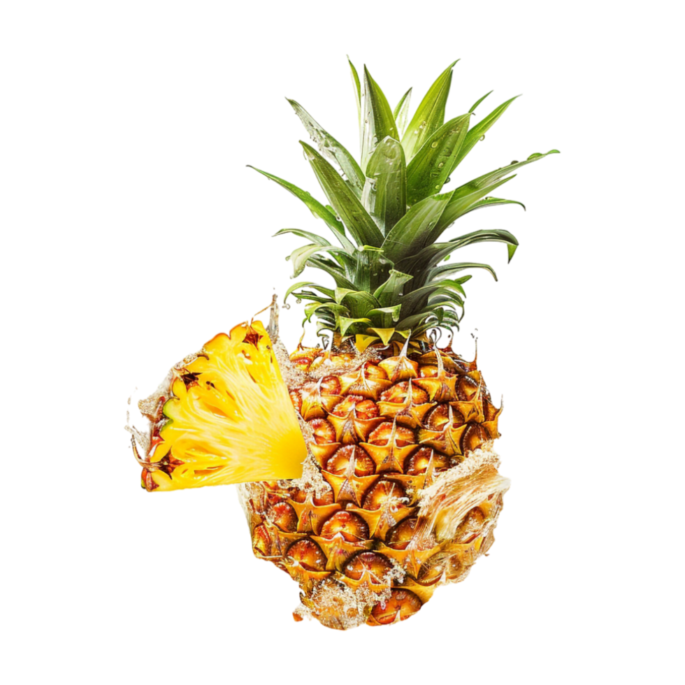 Pineapple Splash on Transparent Background png