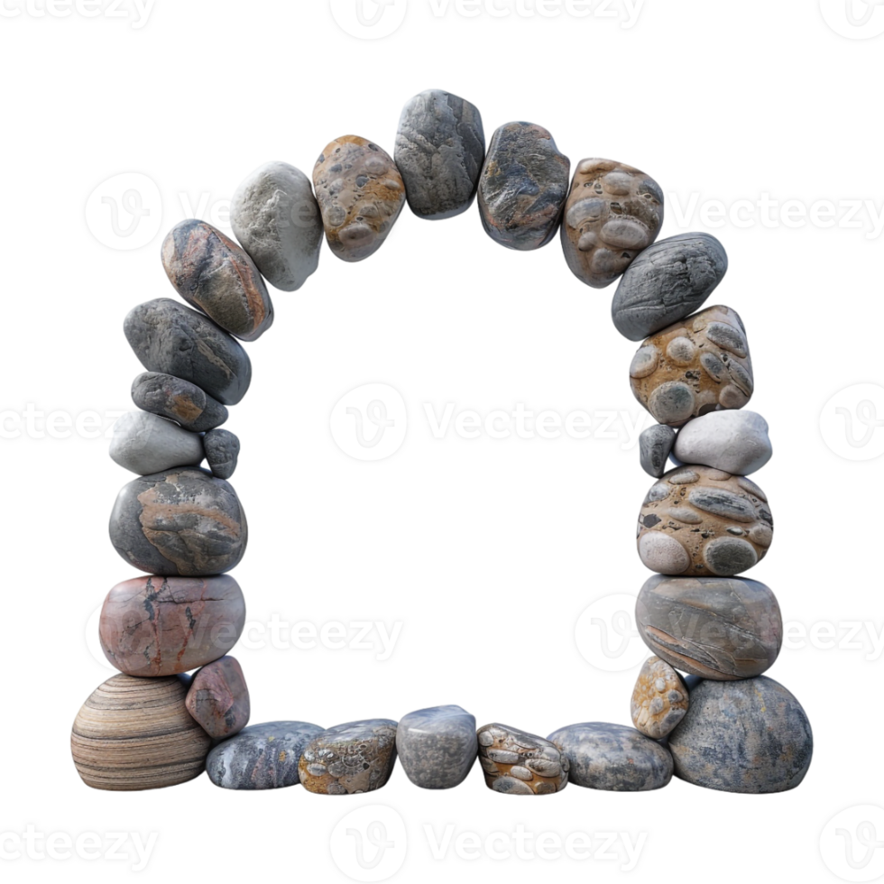 Entrance Made with Stone on Transparent Background png