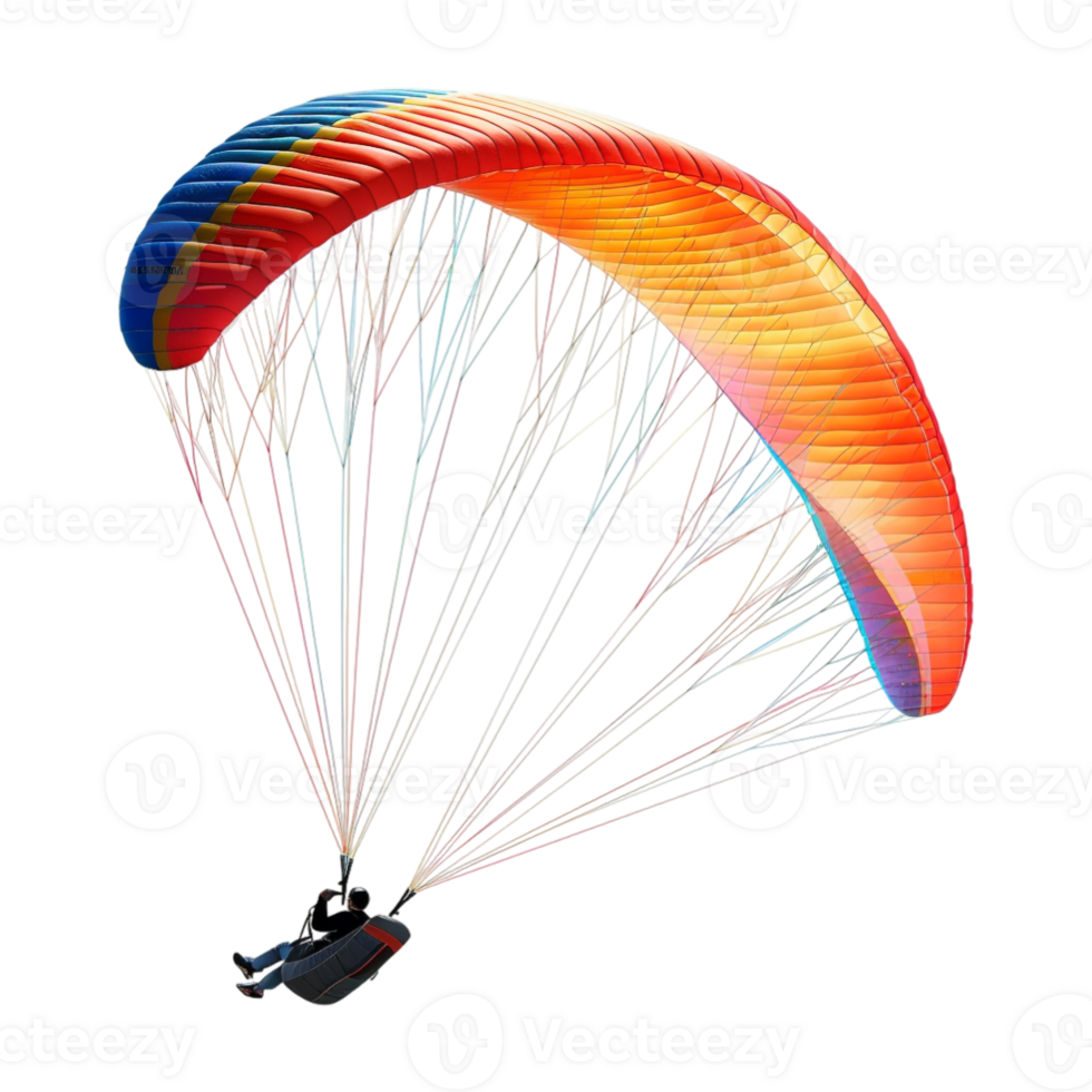 Paraglider With Parachute on Transparent Background png