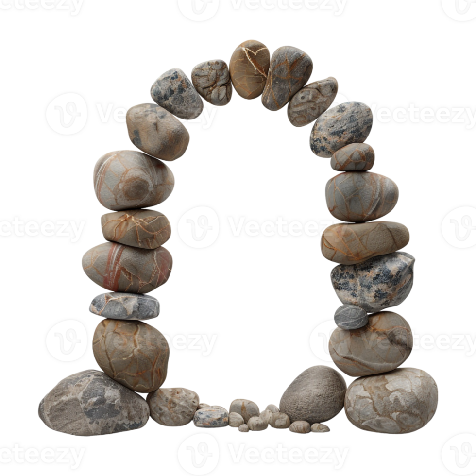 Entrance Made with Stone on Transparent Background png