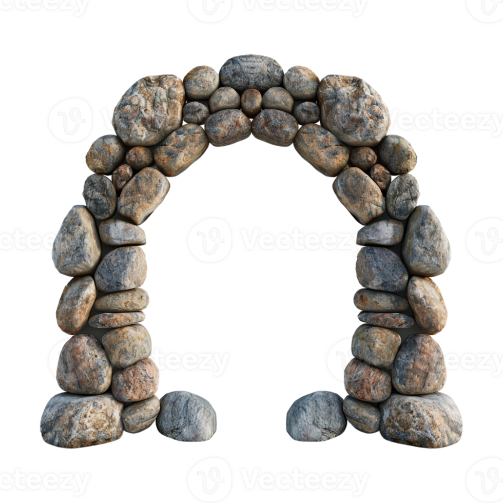 Entrance Made with Stone on Transparent Background png