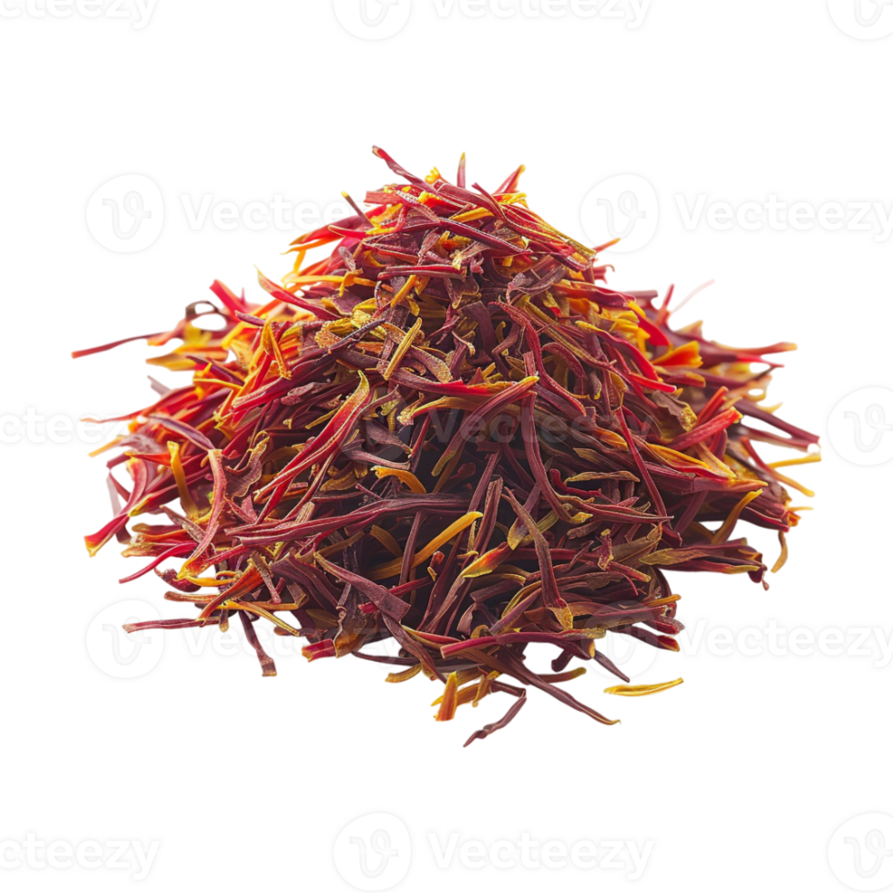 Stack of Red Saffron on Transparent Background png