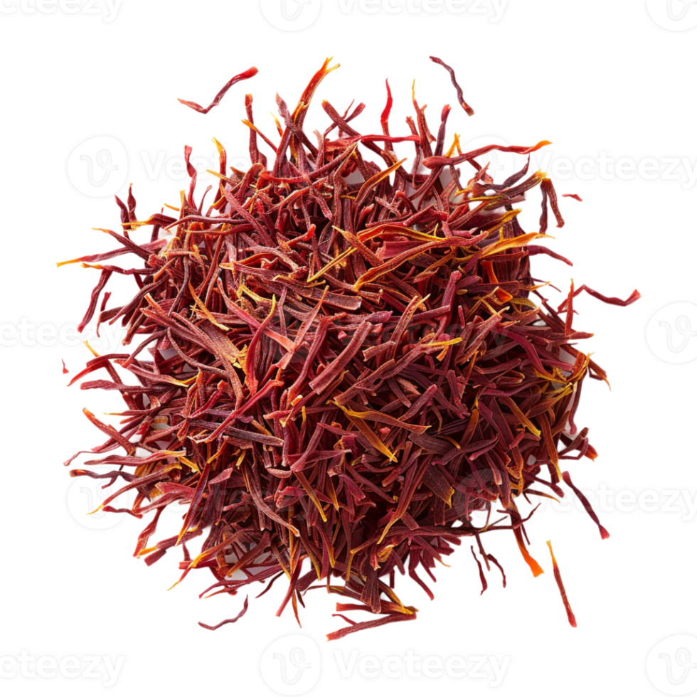 Stack of Red Saffron on Transparent Background png