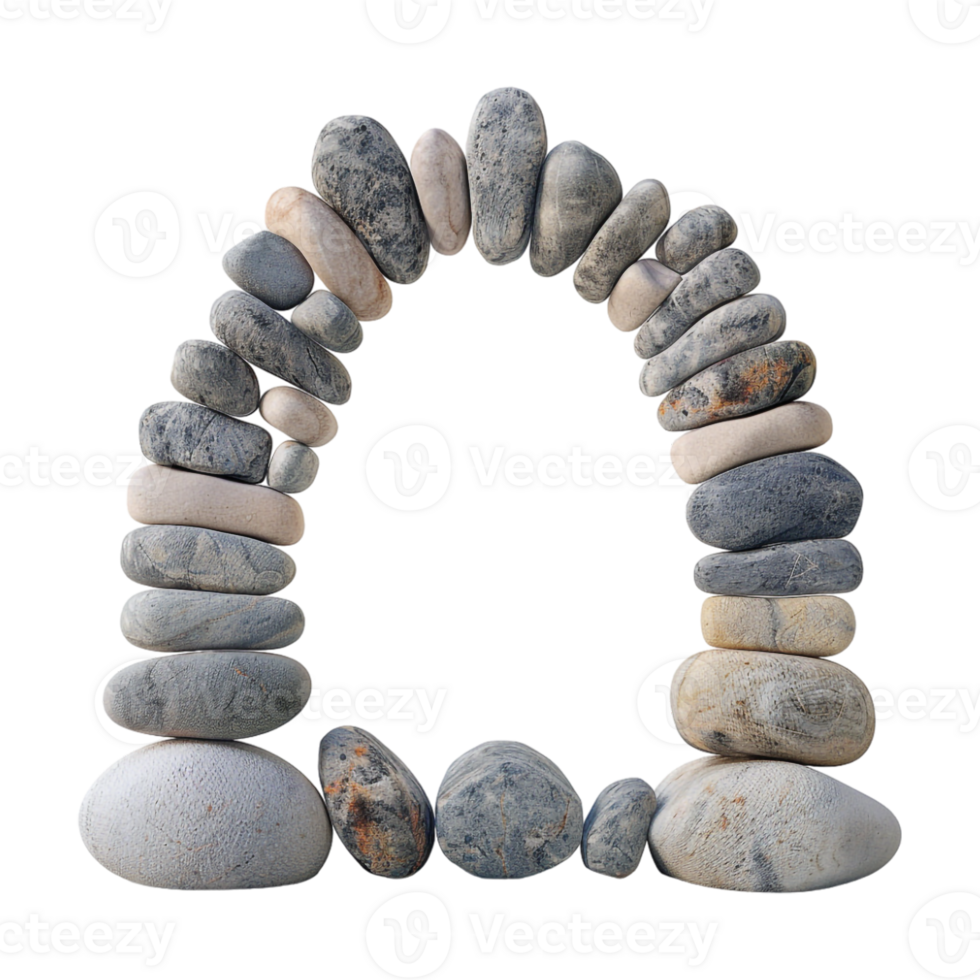 Entrance Made with Stone on Transparent Background png