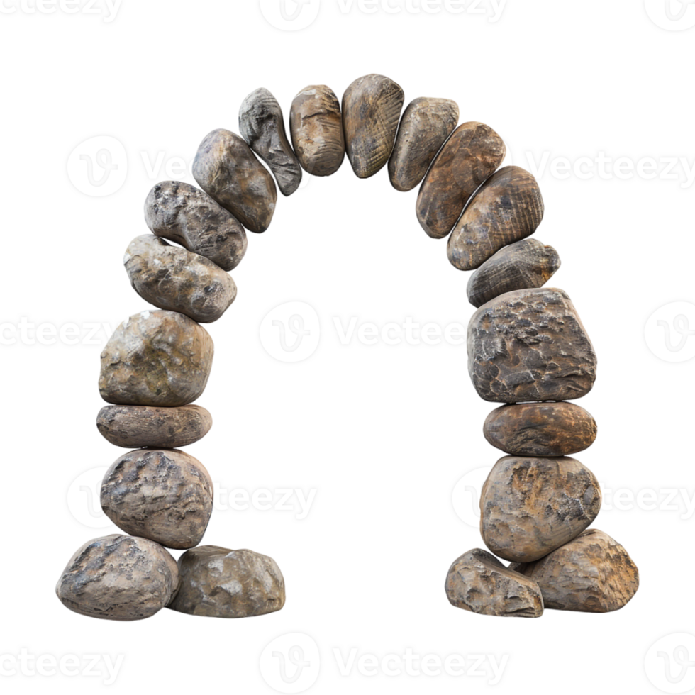 Entrance Made with Stone on Transparent Background png