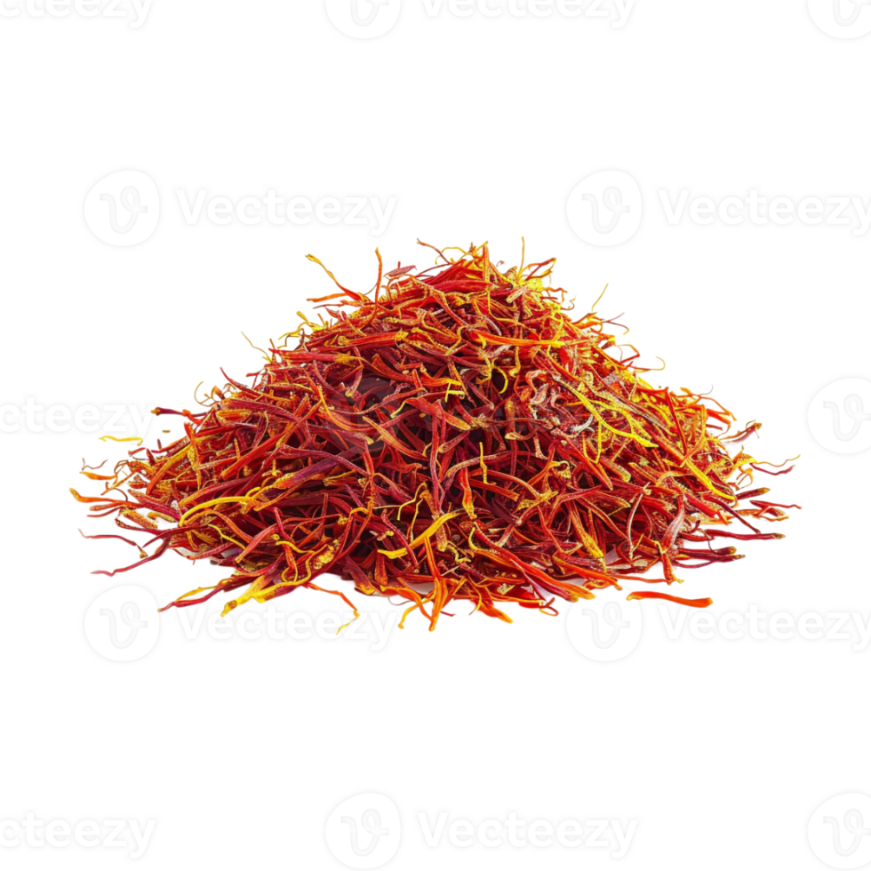 Stack of Red Saffron on Transparent Background png
