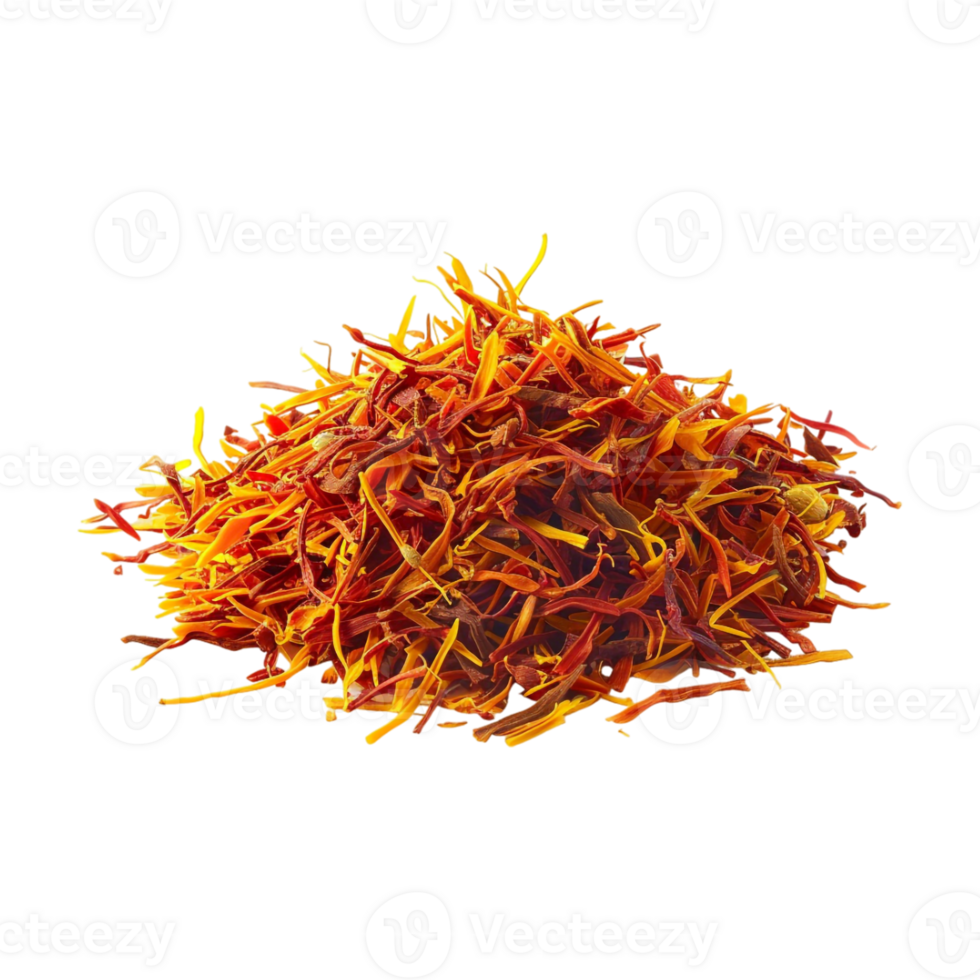 Stack of Red Saffron on Transparent Background png
