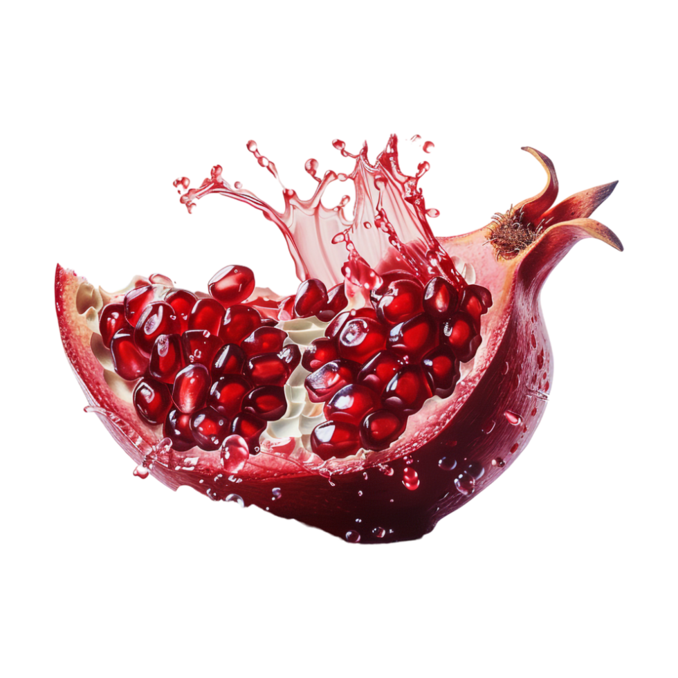 Pomegranate Splash on Transparent Background png