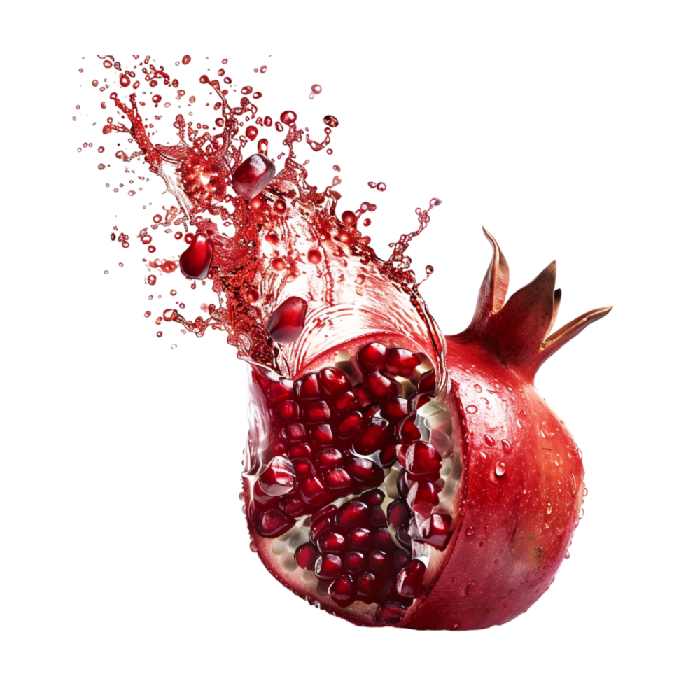 Pomegranate Splash on Transparent Background png