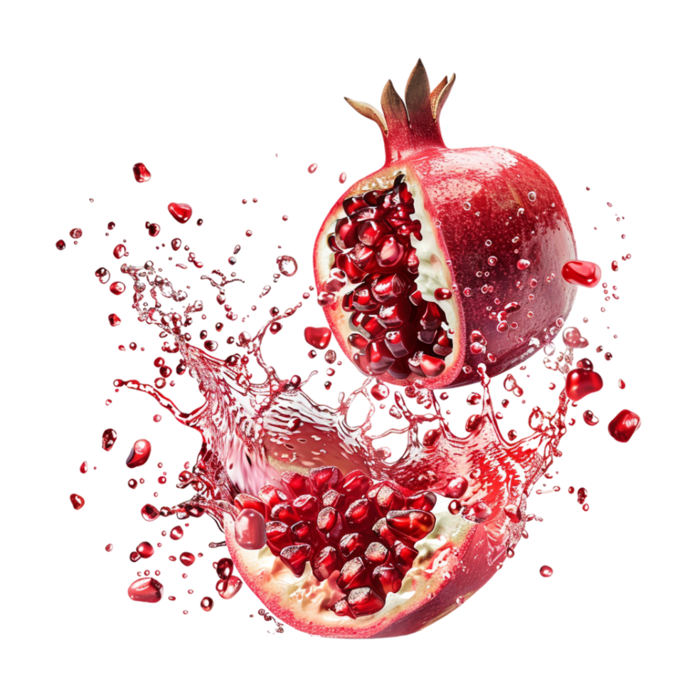 Pomegranate Splash on Transparent Background png