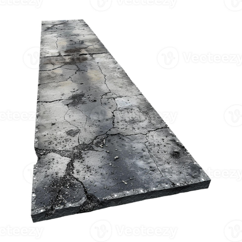 Asphalt Road on Transparent Background png