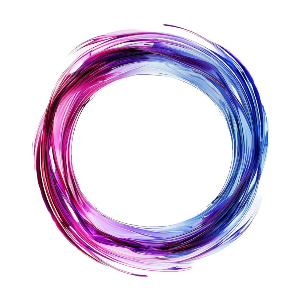 Neon Round Circle on Transparent Background png
