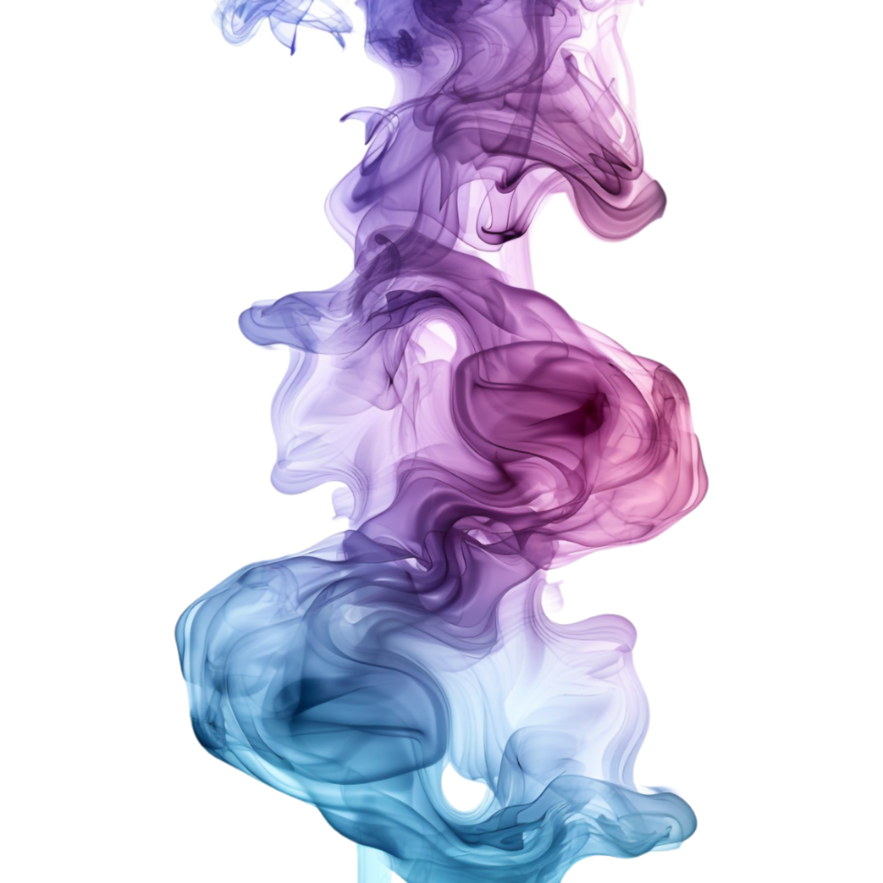 Colorful Smoke Cloud on Transparent Background png