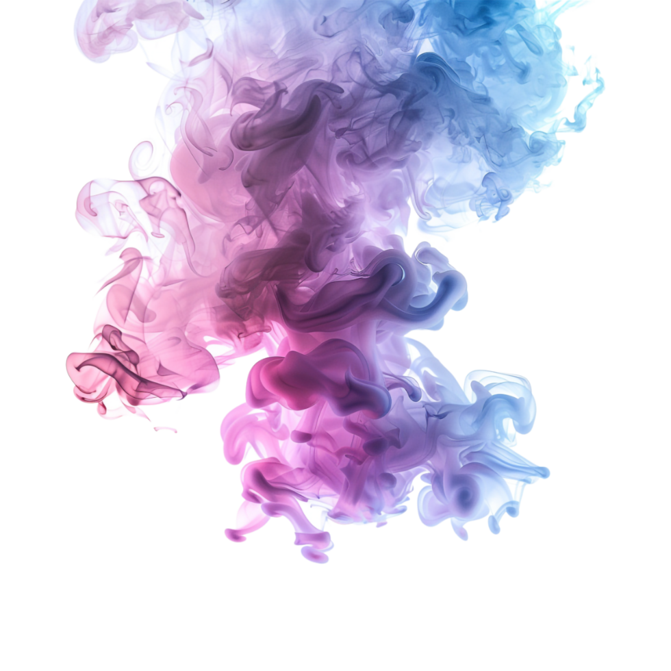 Colorful Smoke Cloud on Transparent Background png