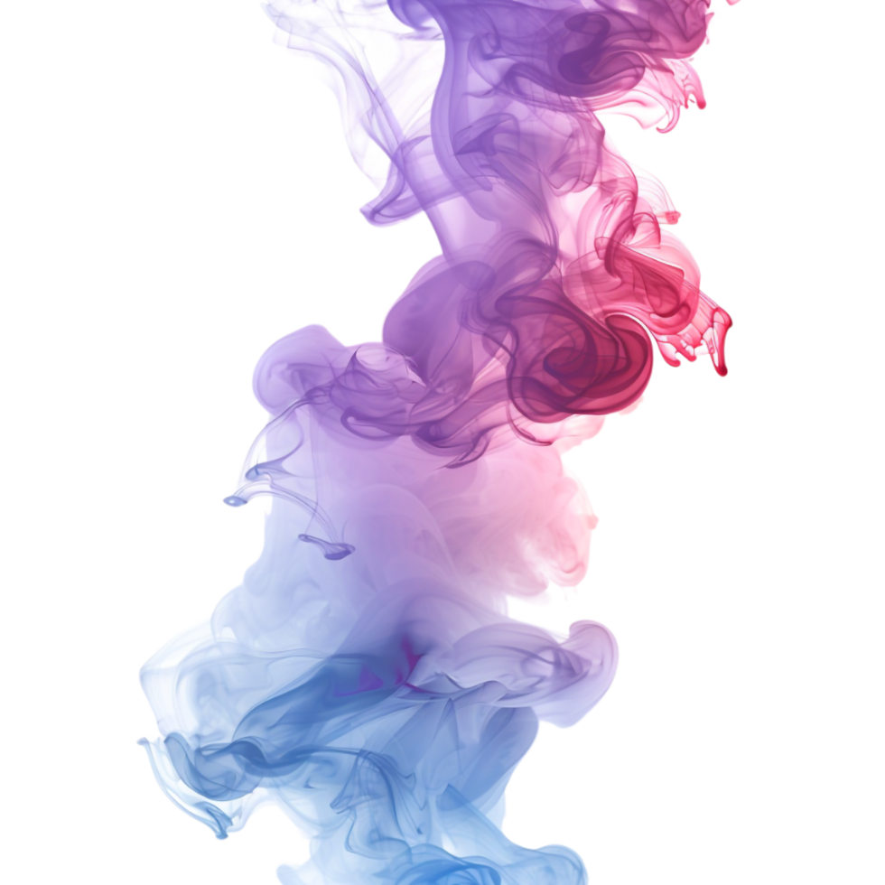 Colorful Smoke Cloud on Transparent Background png