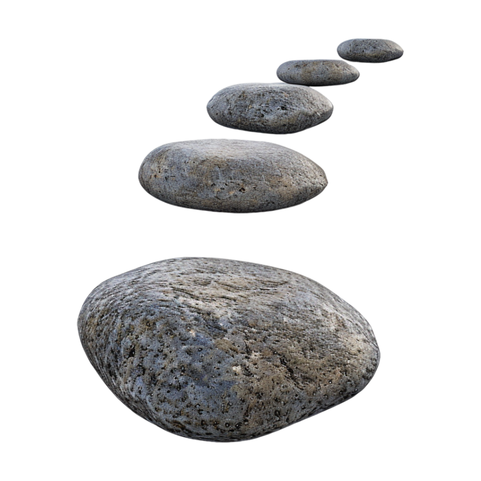 Ocean Stones on Transparent Background png