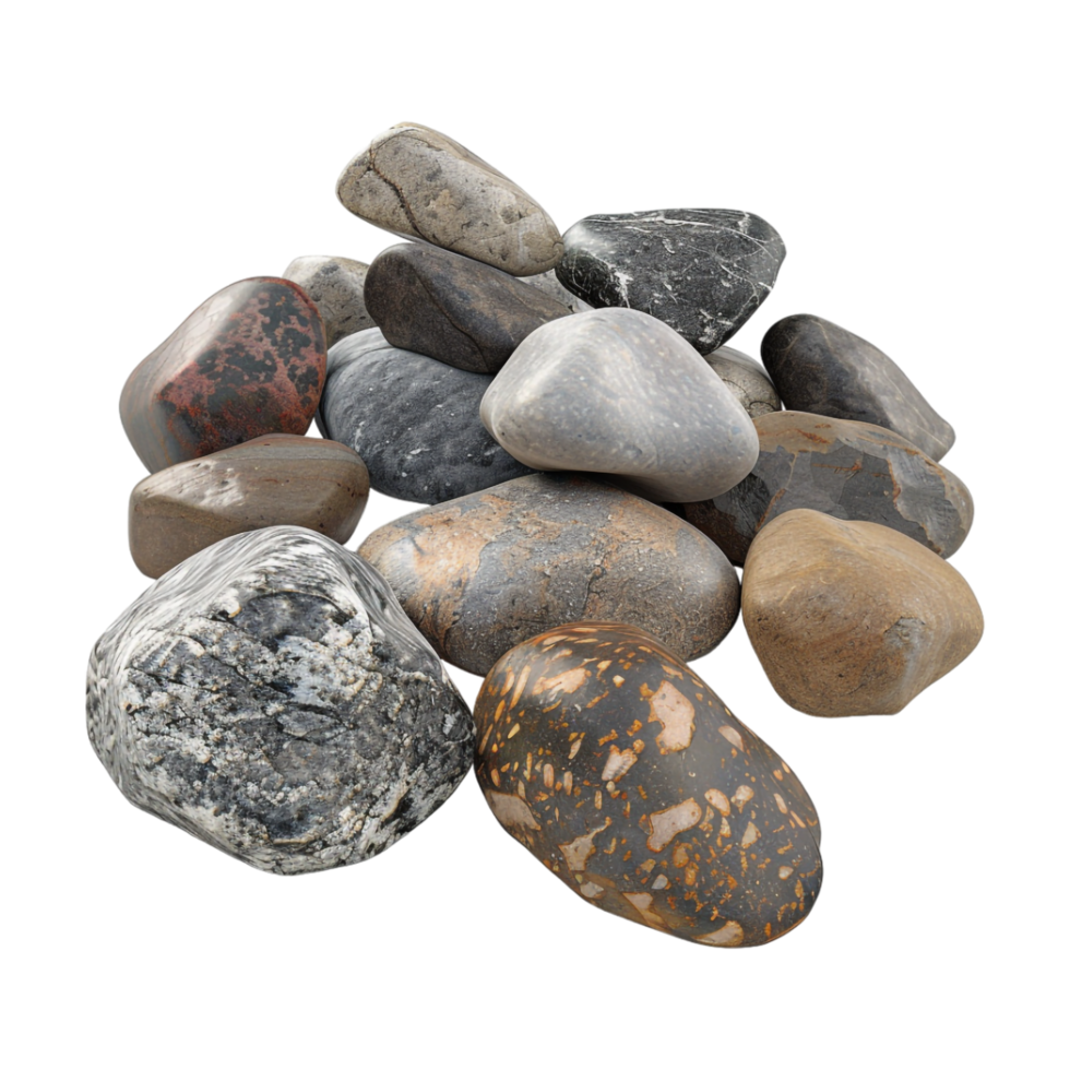 Ocean Stones on Transparent Background png